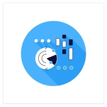 Continuously data update flat icon Stock Illustration