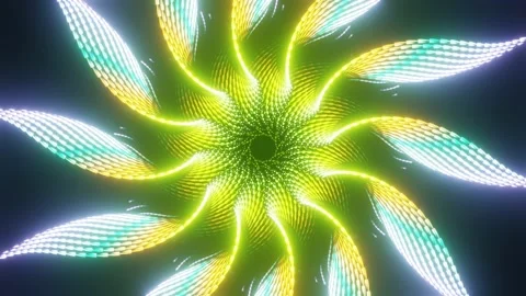 Continuously pulsating abstract background multicolored kaleidoscope. Stock Footage 171239469