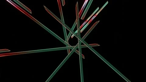 Continuously pulsating glass multicolored lines. Stock Footage 171239508