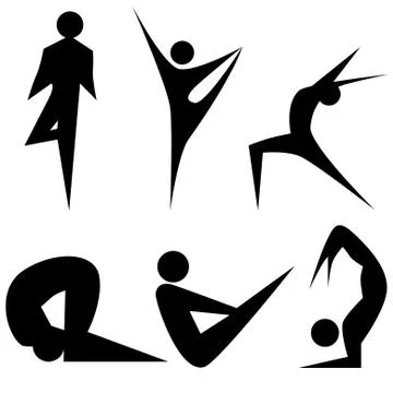 Contortionist set Stock Illustration