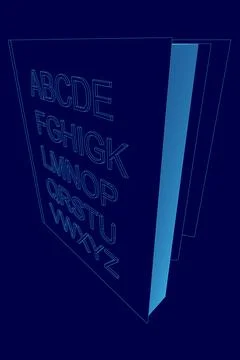 Contour abc book element for your design. Vector illustration Stock Illustration