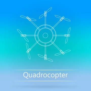 Contour ad layout for quadrocopter Stock Illustration