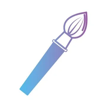Contour brush paint school tool Ilustração Stock