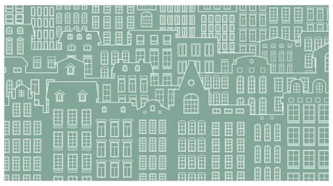 Contour of city on a light background. Stock Illustration