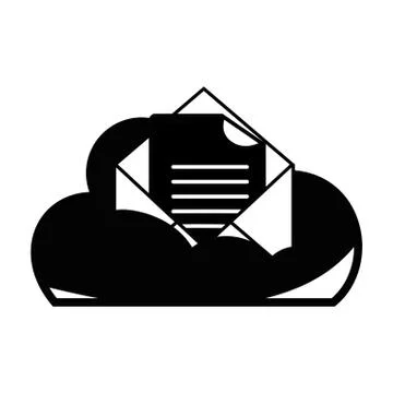 Contour cloud data and card with document information 스톡 일러스트