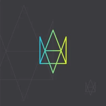 Contour design element. Hipster icon, geometric logo Stock Illustration