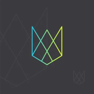 Contour design element. Hipster icon, geometric logo Stock Illustration
