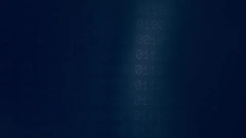 Contour effect of Cryptocurrency mining on a computer screen. The algorithm of Stock-Footage 240169950