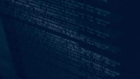 Contour effect of Cryptocurrency mining on a computer screen. The algorithm of 스톡 동영상 240171034