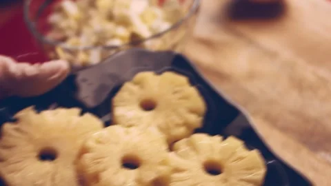 Contour effect of Cut boiled eggs into rings with a knife on a wooden board Stock Footage 240632901