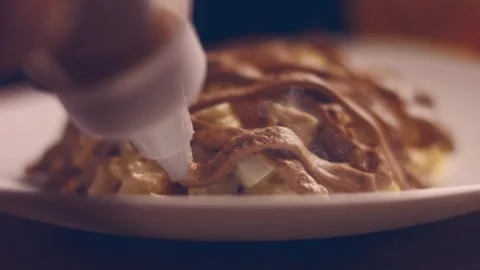 Contour effect of I make the pineapple shape of the Ladie's Caprice salad Stock Footage 240635534