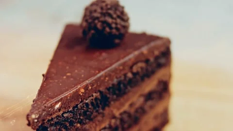 Contour effect of a slice of ferrero roc... | Stock Video | Pond5