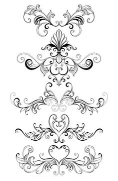 Contour frame scroll Stock Illustration