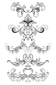 Contour frame scroll Stock Illustration