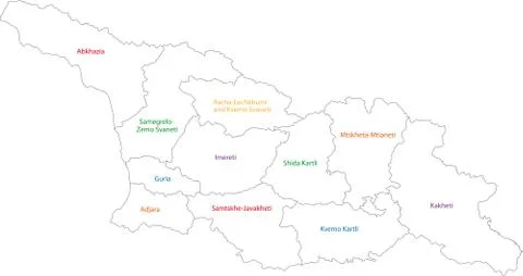 Contour Georgia map Stock Illustration