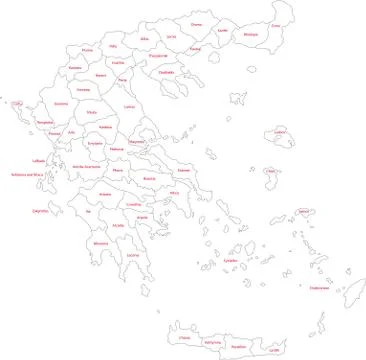 Contour Greece map Stock Illustration