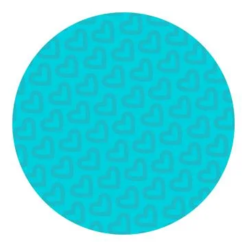 Contour heart grid pattern round vector graphic design element Ilustración de archivo