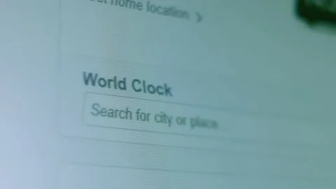 Contour highlighting effect of The world clock. Shoot pixels on the screen Stock Footage 232386015