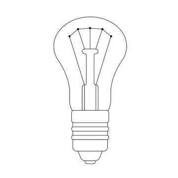The contour illustration of lightbulb Stock Illustration