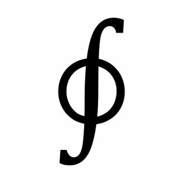 Contour integral sign Stock Illustration