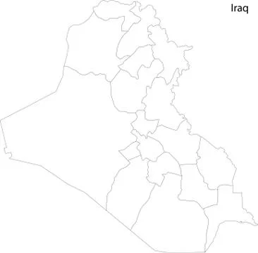 Contour Iraq map Stock Illustration