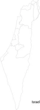 Contour Israel map Stock Illustration