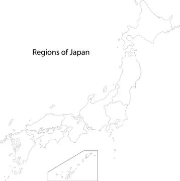 Contour Japan map Stock Illustration