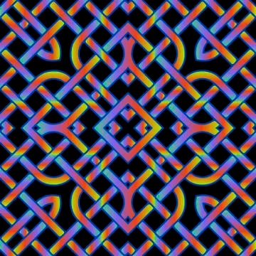 Contour lines seamless pattern. Celtic ornament. Repeat curved lines grid bac Stock Illustration