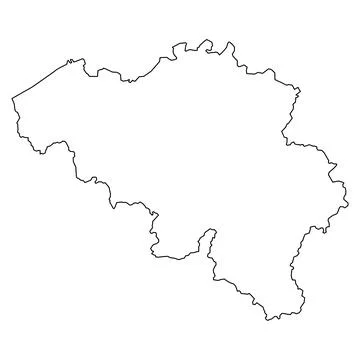 Contour map of belgium Stock Illustration