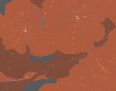 Contour map Stock Illustration