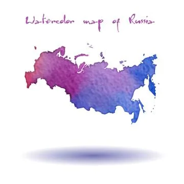 The contour map of the Russian Federation Stock Illustration