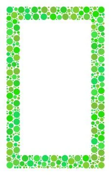 Contour Rectangle Composition of Dots Stock Illustration