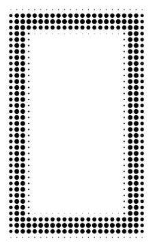 Contour Rectangle Halftone Icon Stock Illustration