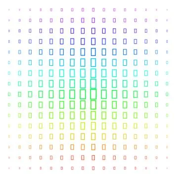 Contour Rectangle Icon halftone Spectral effect イラスト素材