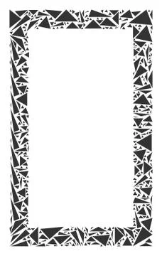 Contour Rectangle Mosaic of Triangles Illustrazione stock