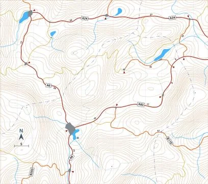 Contour roadmap Illustrazione stock