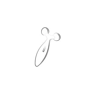 Contour roller for the face. Massage tool for sculpting the skin, boosting Stock Illustration