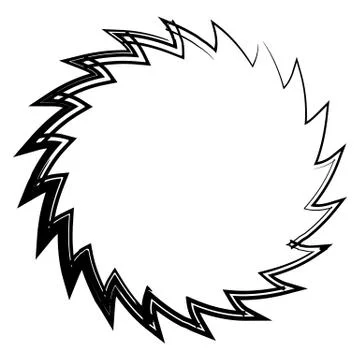 Contour shape with different distortion effect. Abstract geometric design ele 스톡 일러스트