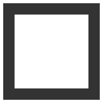 Contour Square Flat Vector Icon 스톡 일러스트