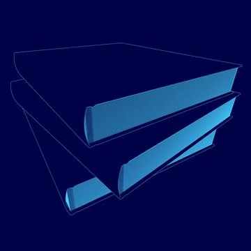 Contour Stack of books. Vector illustration Stock Illustration