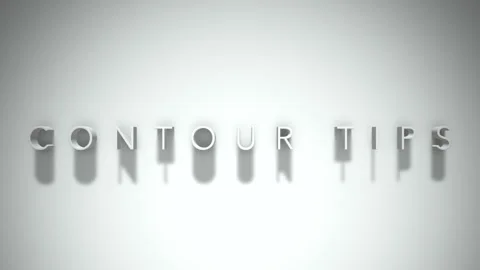 Contour tips 3D title animation with shadows on a white background Stock Footage 298002644