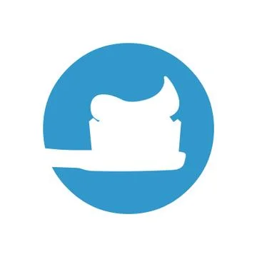 Contour of the toothbrush Stock Illustration