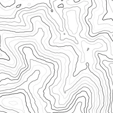 Contour topography map line background mountain abstract terrain. Geography land Stock Illustration