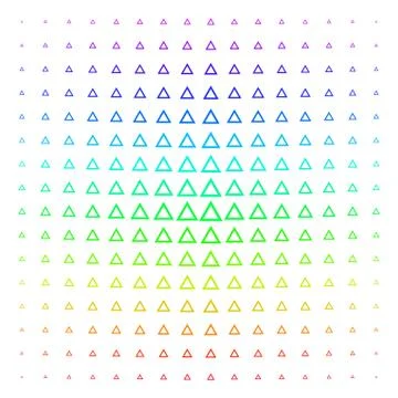 Contour Triangle Shape halftone Spectrum pattern Illustrazione stock