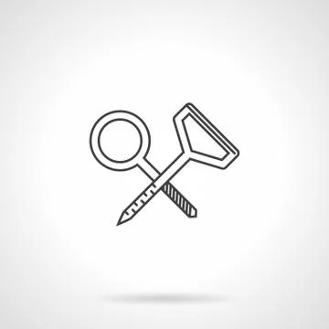 Contour vector icon for climbing hook Illustrazione stock