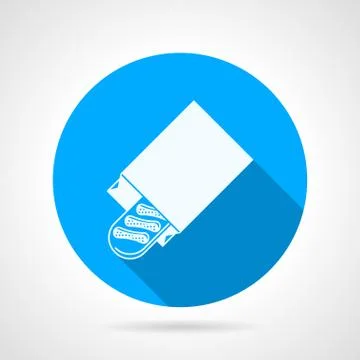 Contour vector icon for pack with baguette Stock Illustration
