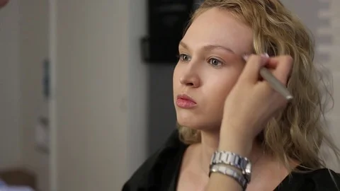 Contouring face of beautiful model Stock Footage 73806510