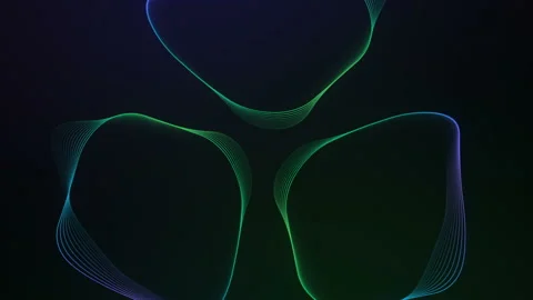 Contours movement of flat abstract distorted geometric shapes 3d loop animation Stock Footage 174693821