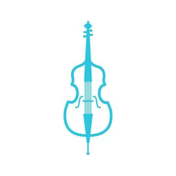 Contrabass. From blue icon set Stock Illustration