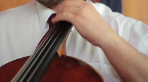 Contrabass close up Stock Footage 57816104